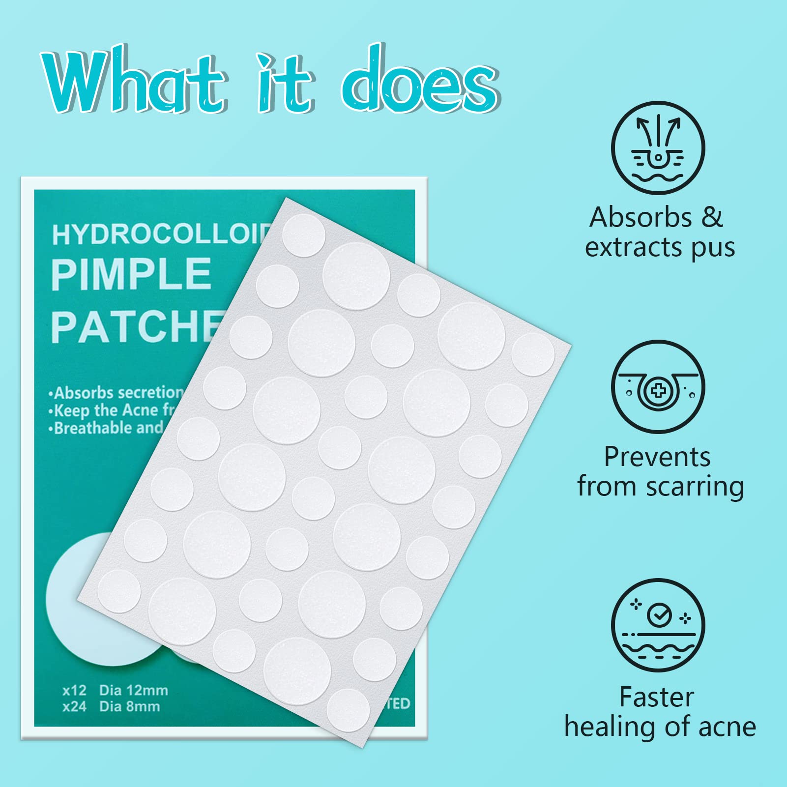 Pimple Patches for Face, Hydrocolloid Acne Patches with Tea Tree Oil, Invisible Zit Patches for Face, Acne Spot Treatment Patch Cystic Blemish Patches Zit Stickers for all Skin Colors (360 Counts)