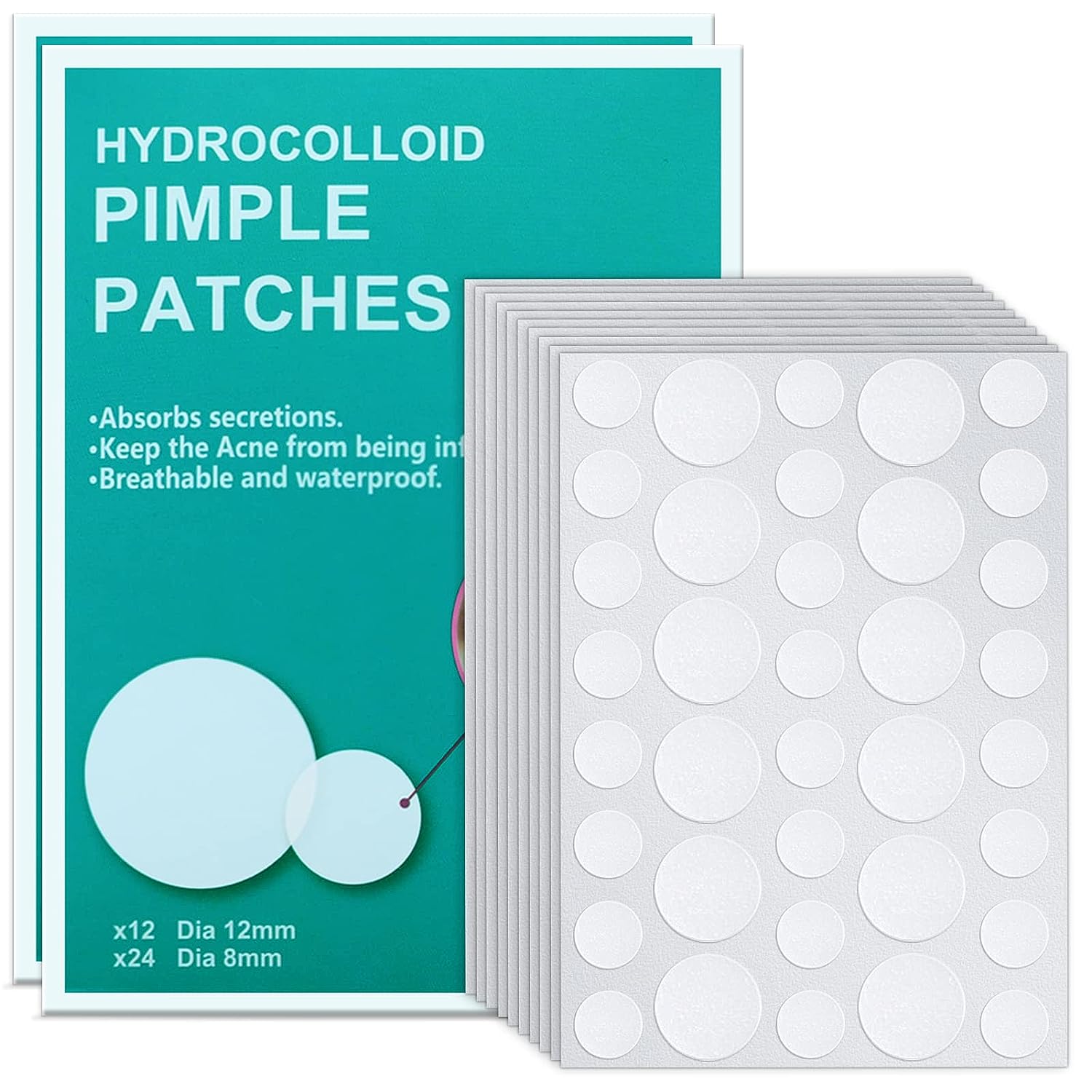 Pimple Patches for Face, Hydrocolloid Acne Patches with Tea Tree Oil, Invisible Zit Patches for Face, Acne Spot Treatment Patch Cystic Blemish Patches Zit Stickers for all Skin Colors (360 Counts)