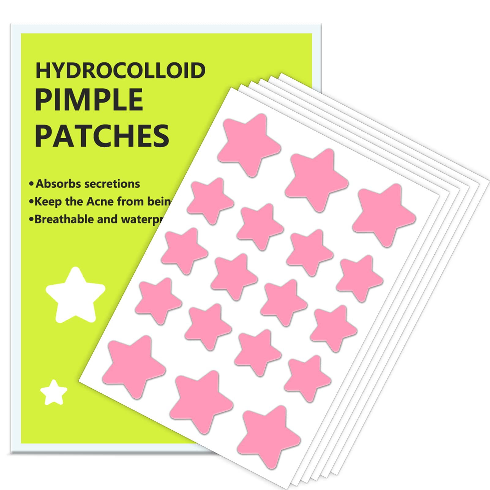 Star Pimple Patch 108 Counts, Pimple Patches for Face Pimple Patches Stars Hydrocolloid Acne Patches Zit Patches for Face Cystic Acne Treatment Blemish Spot Treatment for All Skin Type