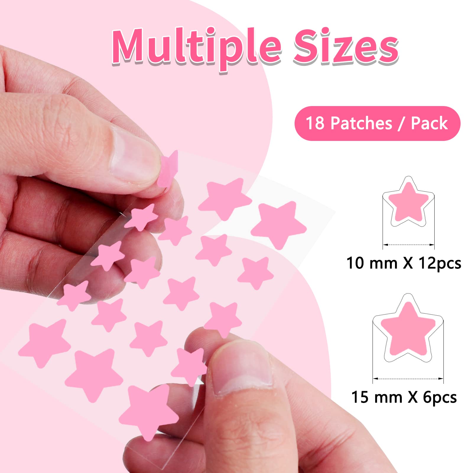 Star Pimple Patch 108 Counts, Pimple Patches for Face Pimple Patches Stars Hydrocolloid Acne Patches Zit Patches for Face Cystic Acne Treatment Blemish Spot Treatment for All Skin Type