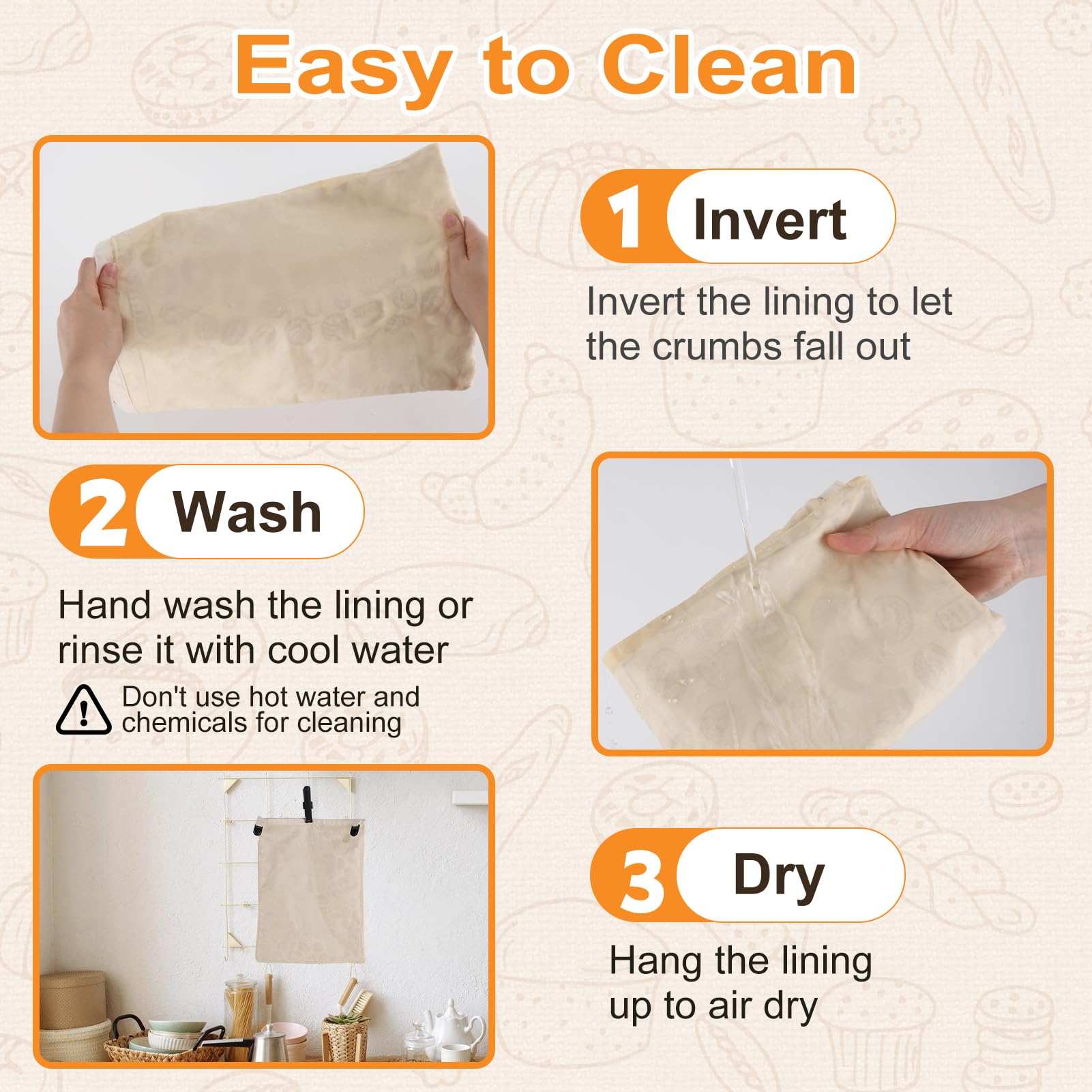 2 PACK Beeswax Sourdough Bread Bags for Homemade Bread, Reusable Cotton Beeswax Bread Bag Portable Waxed Storage All Natural Bees Wax Linen Bag Keep Fresh,13''×17'', 02