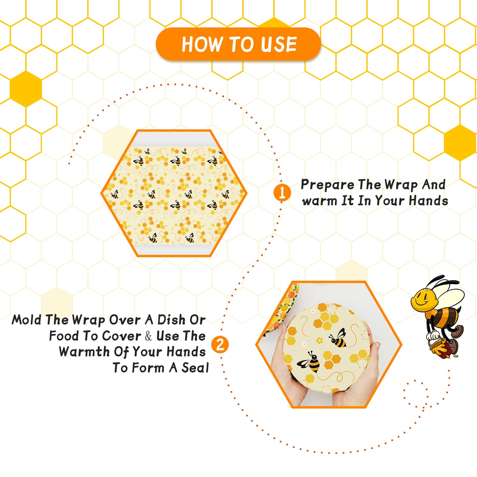 Beeswax Wraps for Food Roll(13x39inch), Organic Beeswax Wrap Beeswax Food Wraps Reusable Food Wrap Sustainable Beeswax Paper Beeswax Sandwich Wrap Beeswax Storage Beeswax Cloth Beeswax Food Wrappers