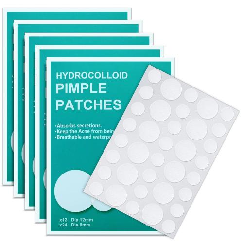 Pimple Patches for Face 180 Counts Hydrocolloid Acne Patches for face Invisible Zit Patches for Face Acne Spot Treatment Patch Blemish Patches Cover Patches Stickers