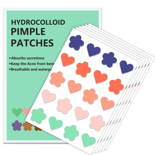 Pimple Patches for Face (120 Counts), Hydrocolloid Acne Patches Zit Patches for Face Acne Spot Treatment Patch Cystic Acne Treatment Stickers Blemish Hydrocolloid Patches for all Skin Type, Plum&Heart