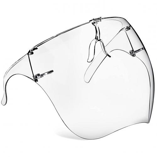 Face Shield with Glasses 4 Pack, Anti -Fog Clear Face Mask Full Face Protection Splash Guard Reusable Breathable See Through Goggles Plastic Working Face Shields Nail Art Tools for Nail Artists